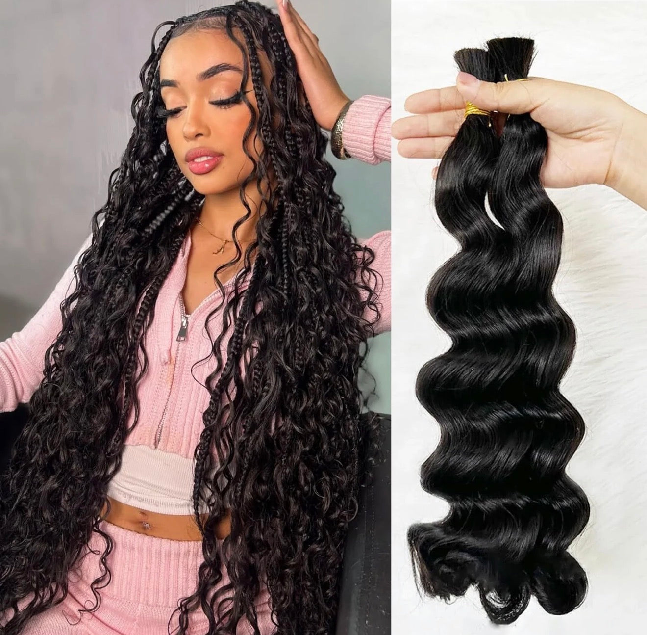 Loose Wave Natural Hair For Braiding